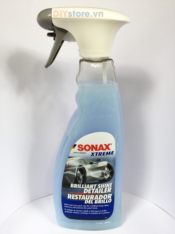 SONAX XTREME Brilliant Shine Detailer - Dung dịch làm bóng nhanh và bảo vệ sơn xe (dùng khi bề mặt khô), 750ml